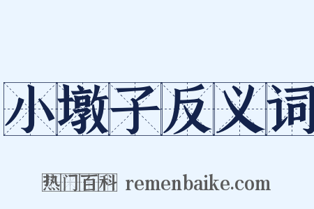 小墩子反义词是什么意思的图片